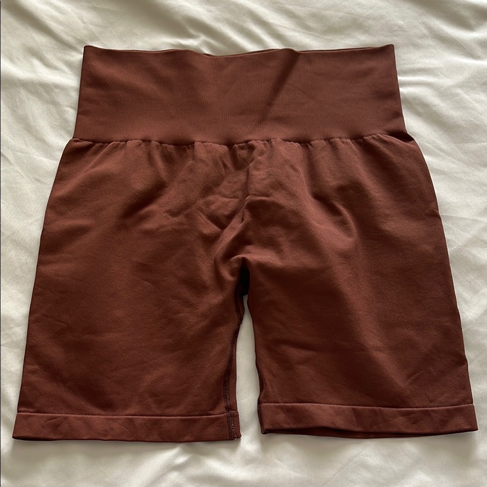 Brown High-Waisted Women's Shorts